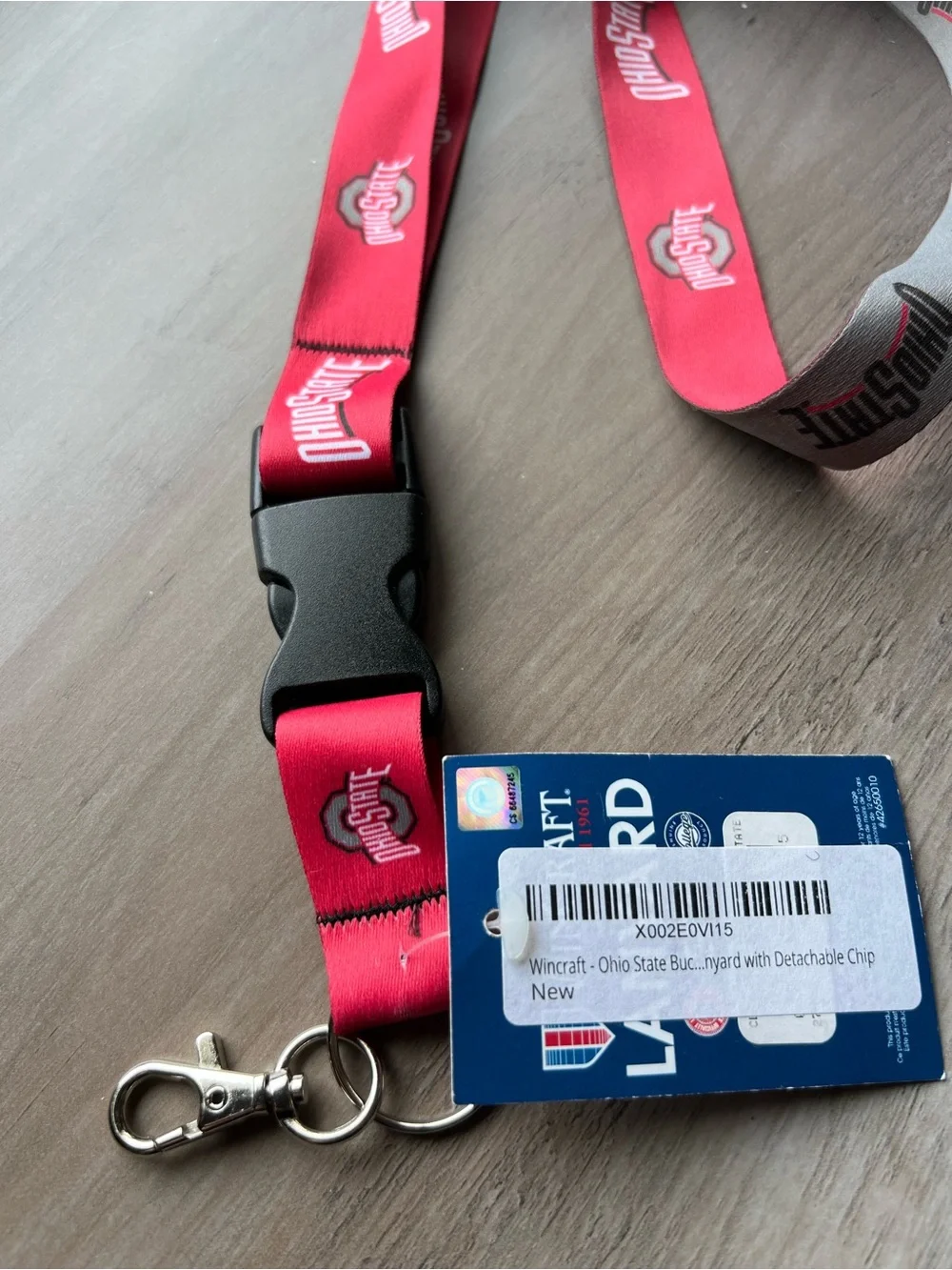 Ohio State Red & Gray Lanyard NWT